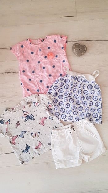 Lot de 4 articles ete fille 18mois