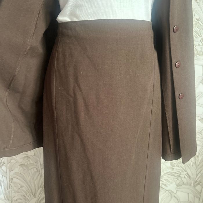 Ensemble chemise et jupe longue marron - photo numéro 4