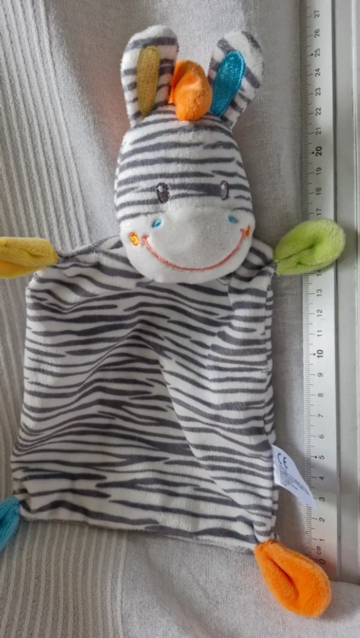 Doudou plat Zèbre  Nicotoy - photo numéro 4