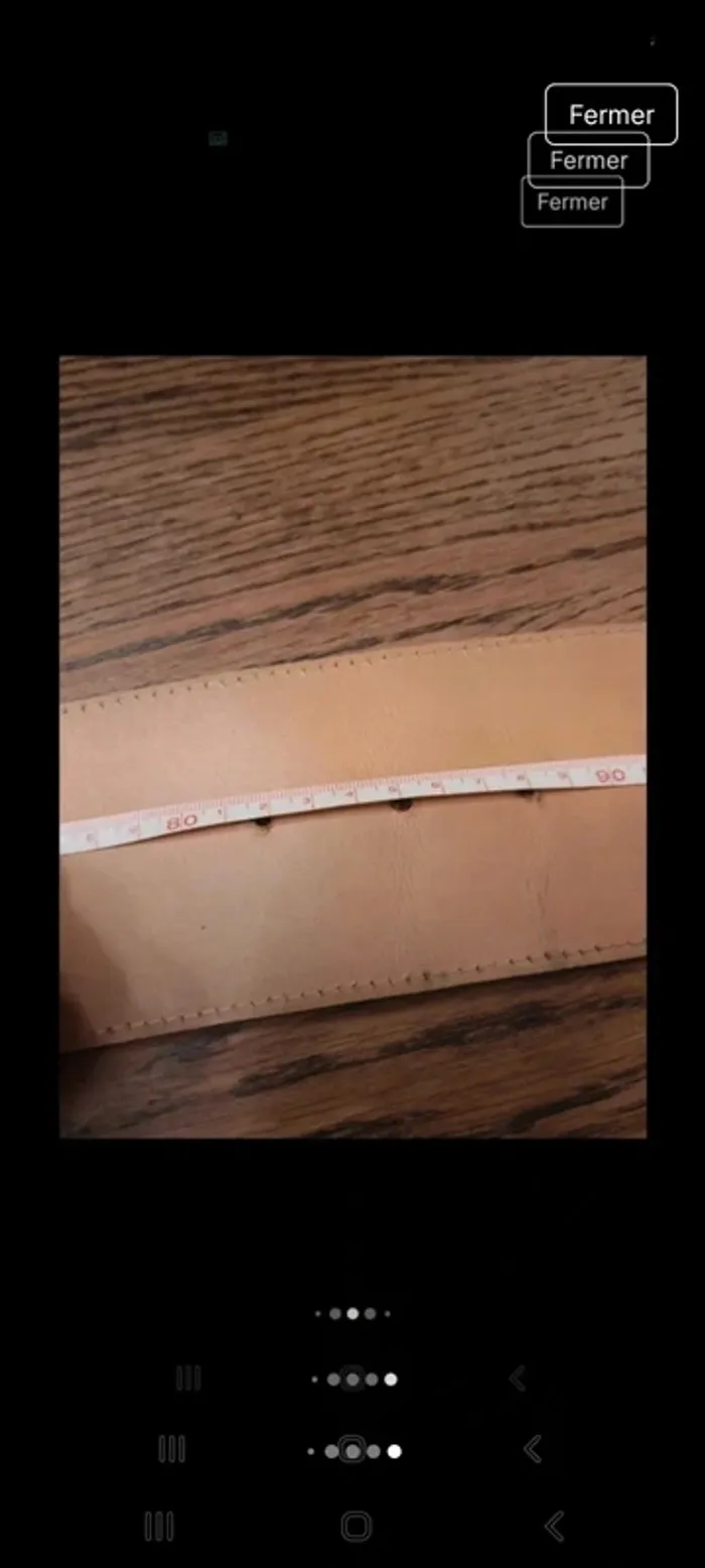 Ceinture cuir fait main Angelo de Lombardi 85cm - photo numéro 13