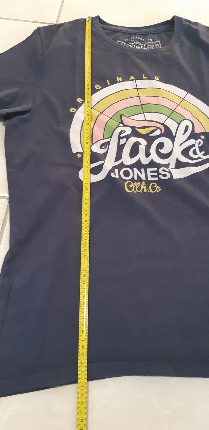 Tee-shirt homme taille L Jack & Jones marine - photo numéro 7