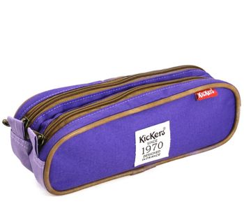 trousse double compatiment Kickers violette