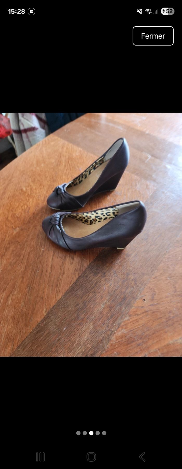 Escarpins mocassins talons compensé 8 cm - photo numéro 3