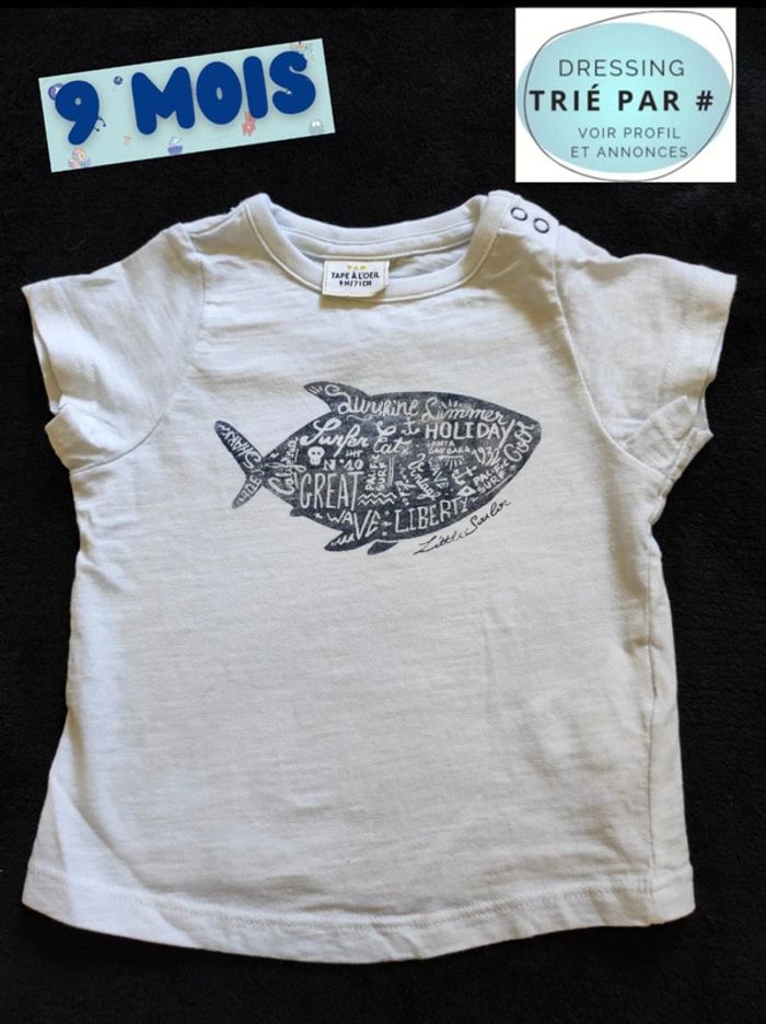 Tee shirt manches courtes 9 mois