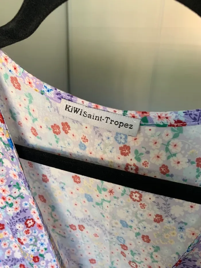 Robe été lila à motifs fleuris Kiwi Saint Tropez M/L - photo numéro 9