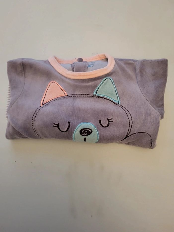 Pyjama mauve 6 mois super u bébé - photo numéro 2