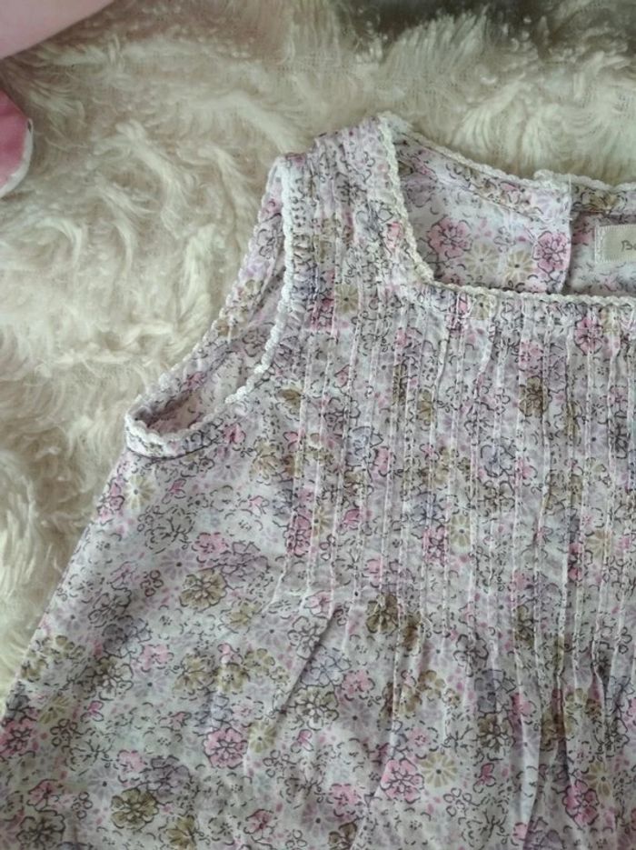 Barboteuse été combishort Fille 3 mois Fleurs Bout'chou - photo numéro 3