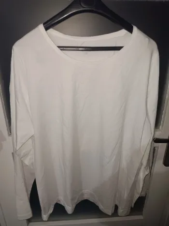 T-shirt blanc taille 50 manches longues basique