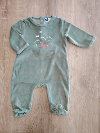 Pyjama velours 1 pièce