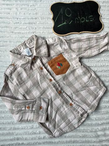 Chemise manches longues 12 mois