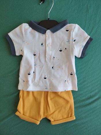 Ensemble Tee-shirt + short Obaibi Neuf