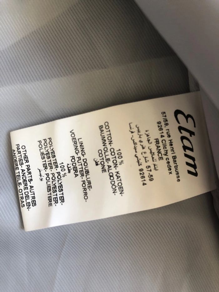 Trench gris clair Etam taille 36 - photo numéro 6