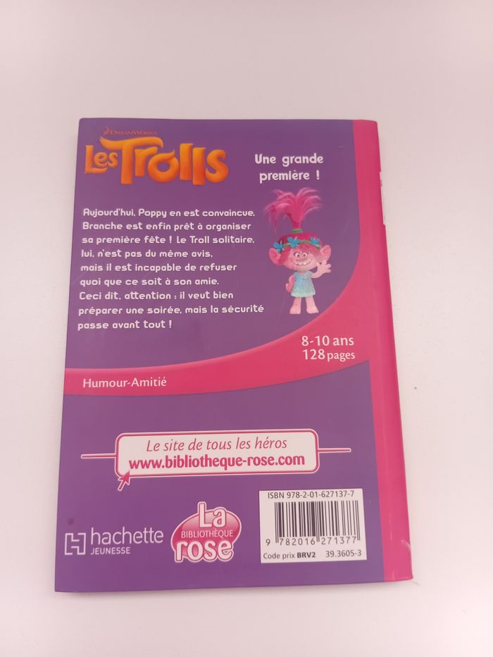 Roman Les Trolls Une grande première Dreamworks Bibliothèque Rose - photo numéro 2