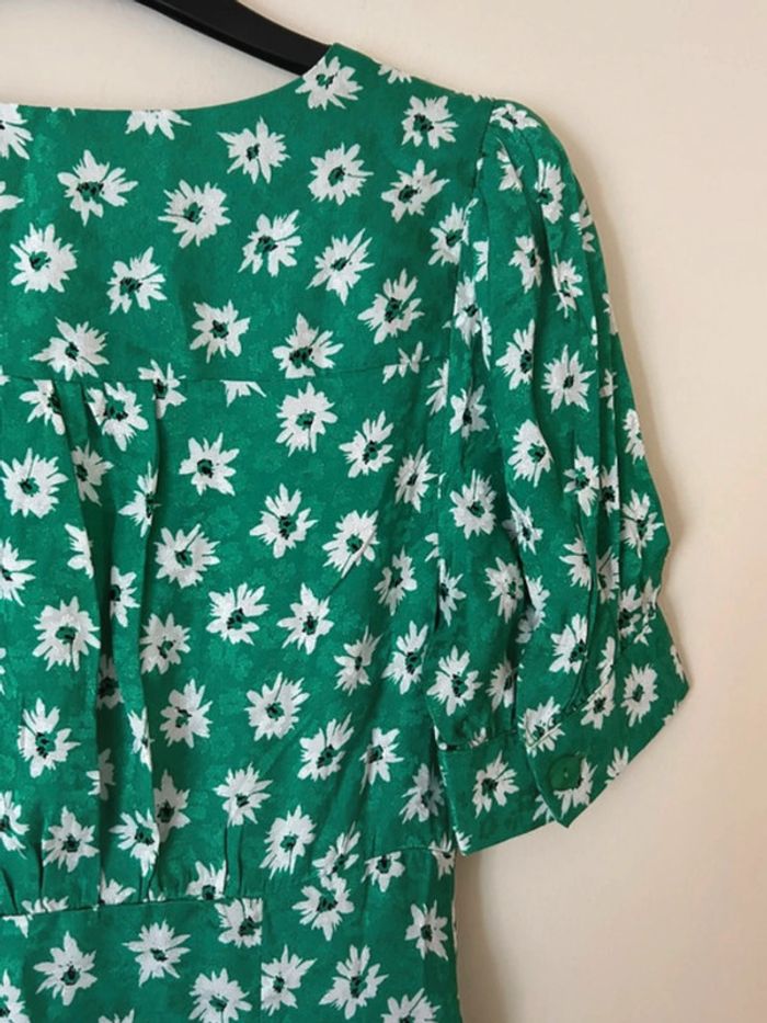 Robe fleurie, verte et blanche, Topshop - photo numéro 9