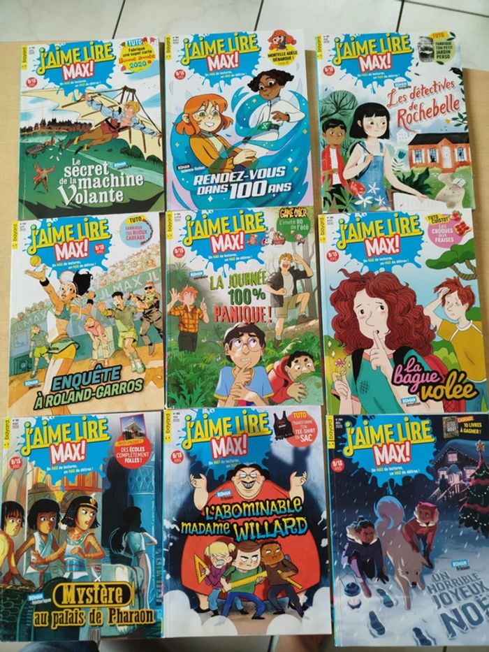 lot de 9 "J'aime lire max" 2020