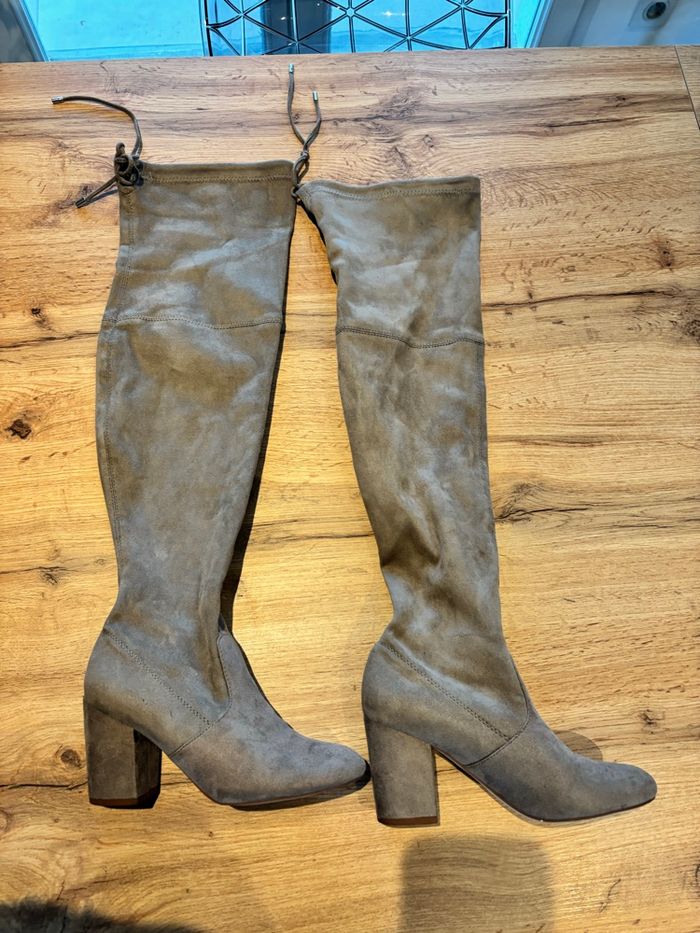 Cuissardes beige à talons taille 36 New Look