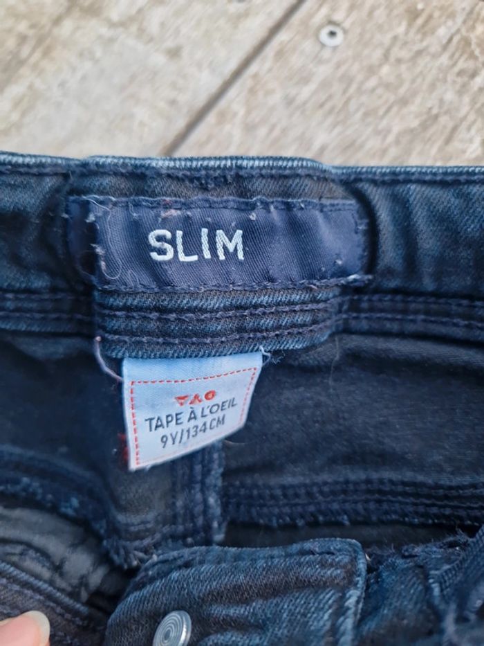 Jean foncé tape à l'œil slim taille 9 ans - photo numéro 3
