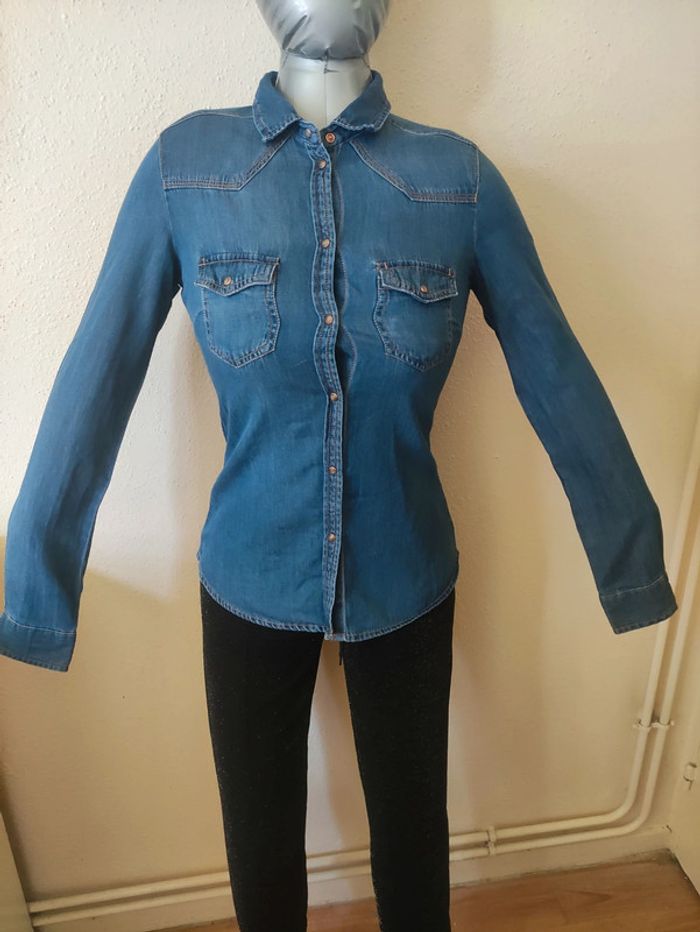 Chemise en jean taille 34 - photo numéro 5