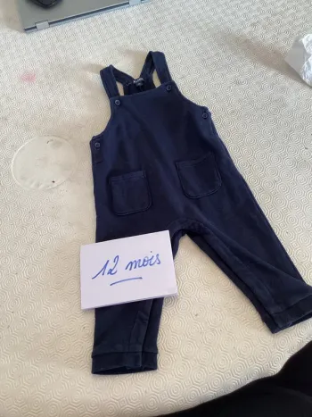 Salopette bleu marine Kiabi - 12 mois