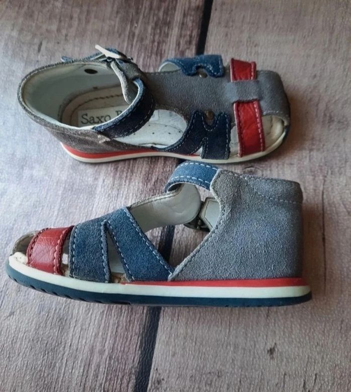 Chaussures sandales Saxo Blues cuir T 21 - photo numéro 6