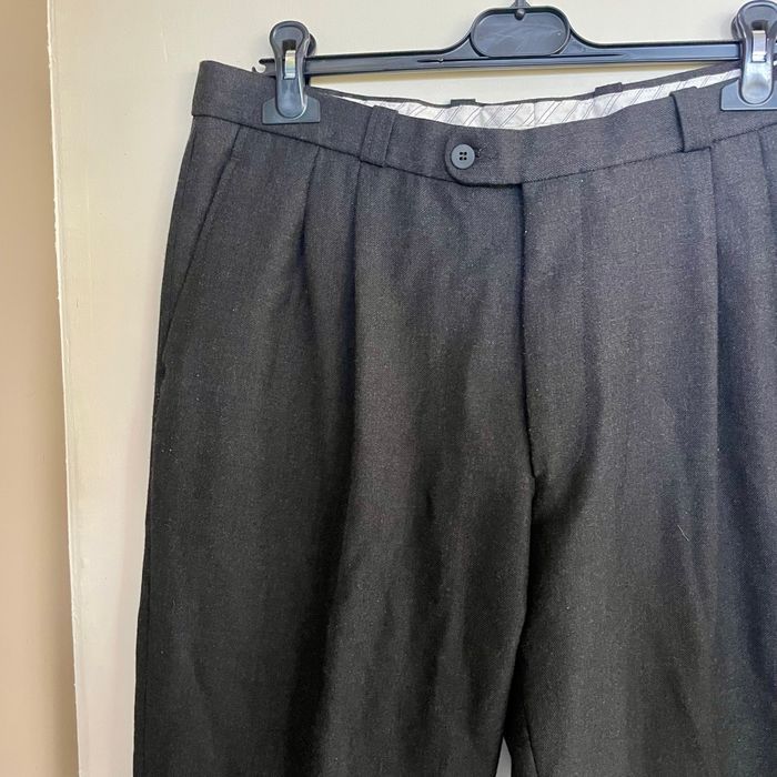 Pantalon homme gris anthracite taille 48 en laine mélangée, coupe droite élégante V069 - photo numéro 5