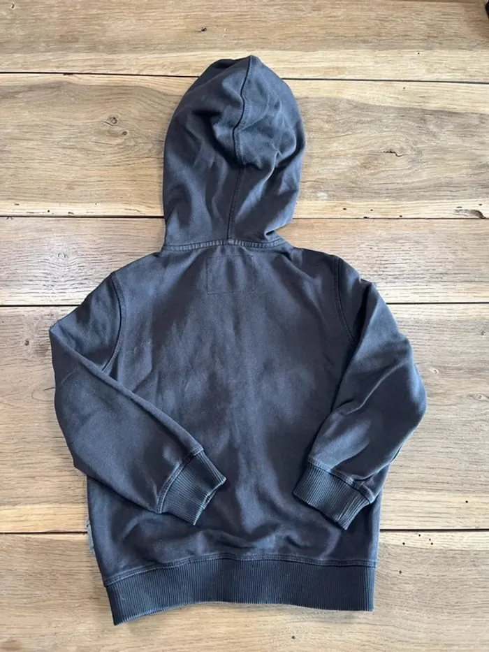 Sweat à zip et capuche marron French Terry 18.18 - photo numéro 6