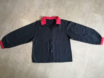 Chemisier marine rouge et vert 10 ans