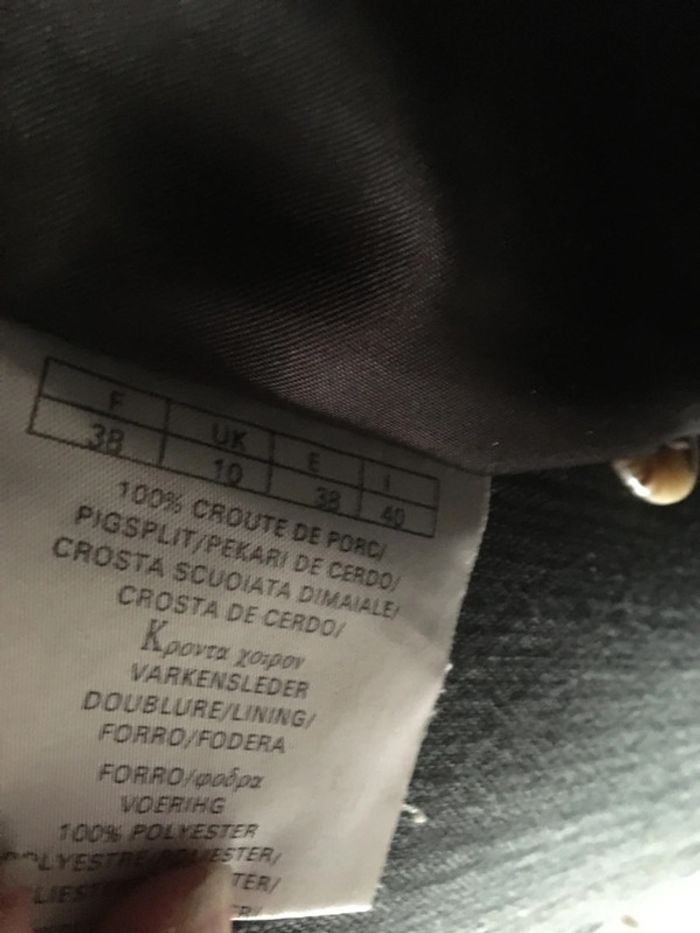 Veste 3/4 taille 38 croûte de porc/économise fdp envoi en petit format - photo numéro 4