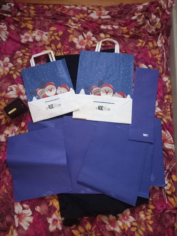 Lot pochettes, sacs papier Noël - photo numéro 2