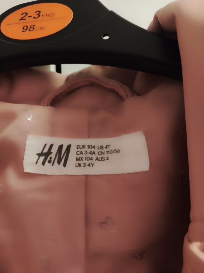Veste rose H &M 4 ans 104 cm - photo numéro 3