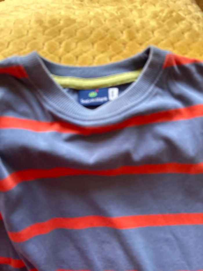 Sergent Major taille 8 ans marinière bleu et orange taille 12 ans - photo numéro 2