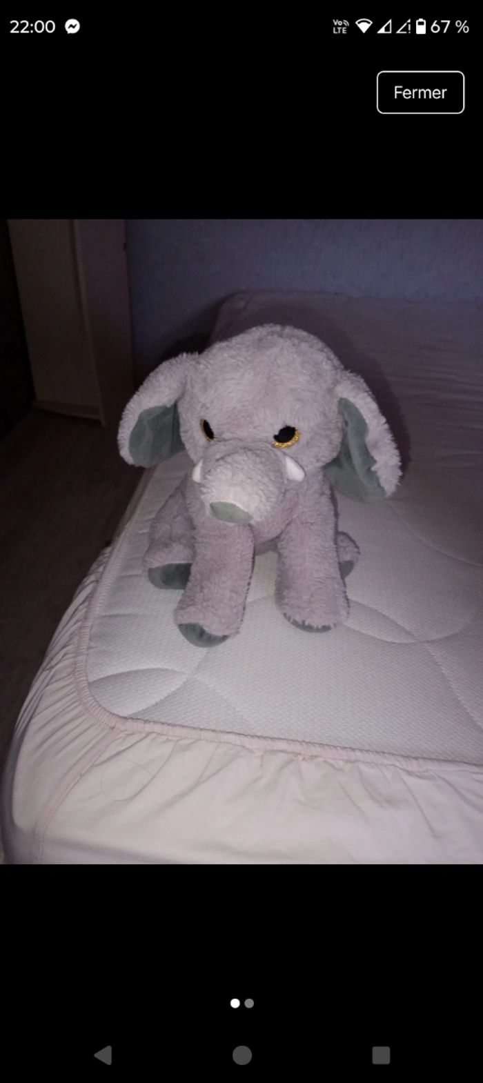 Peluche éléphant