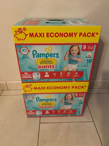 Lot de 2 packs Pampers pants taille 5