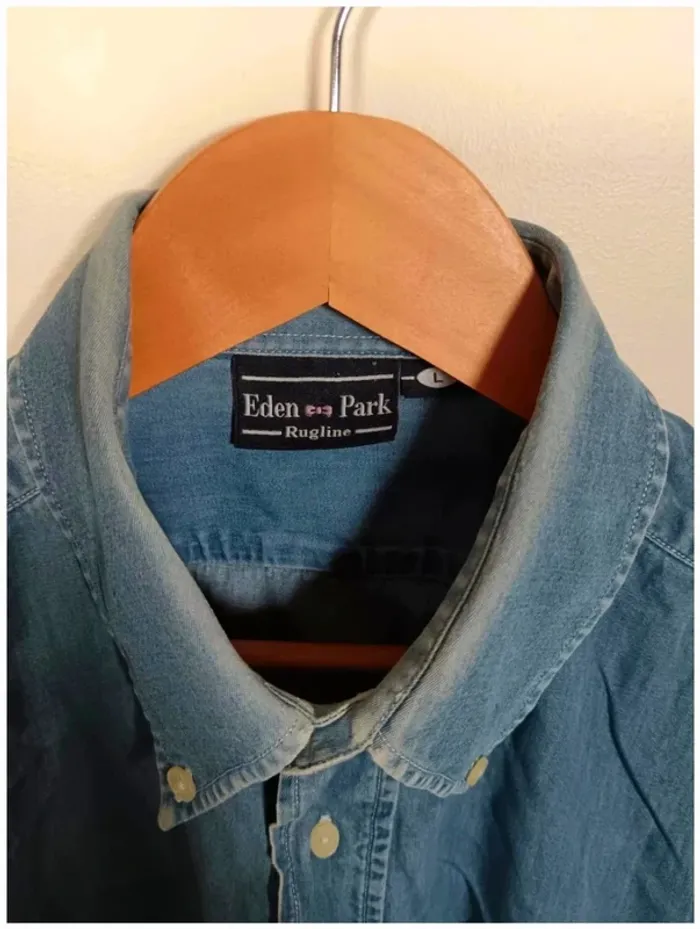 C14 chemise bleu Eden Park L - photo numéro 3
