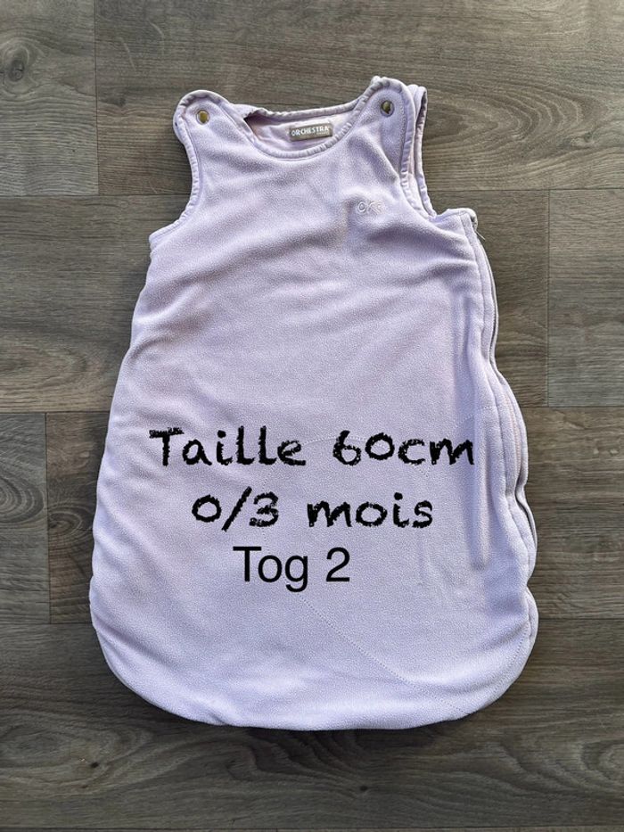 Turbulette gigoteuse Tog 2 parme 60cm 0/3 mois Orchestra