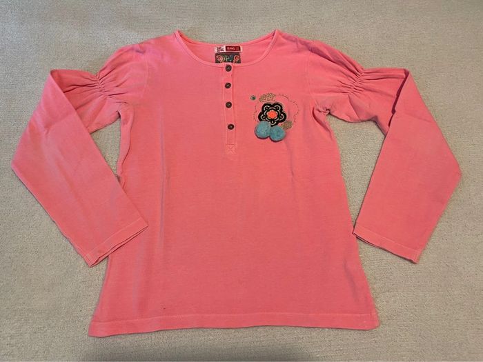 T-shirt rose à manches longues - DPAM - 8 ans 126 cm