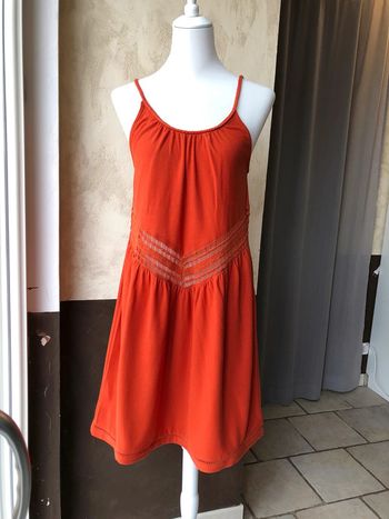 Robe casual brique Mango M