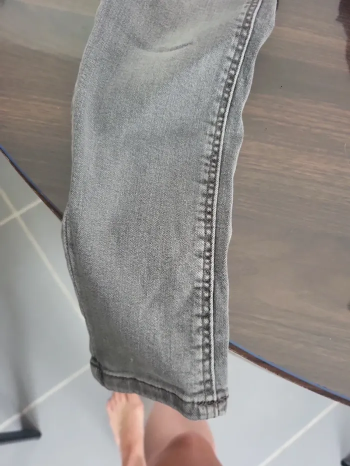 Jean 7 /8 gris skinny denin co 128 cm - photo numéro 8