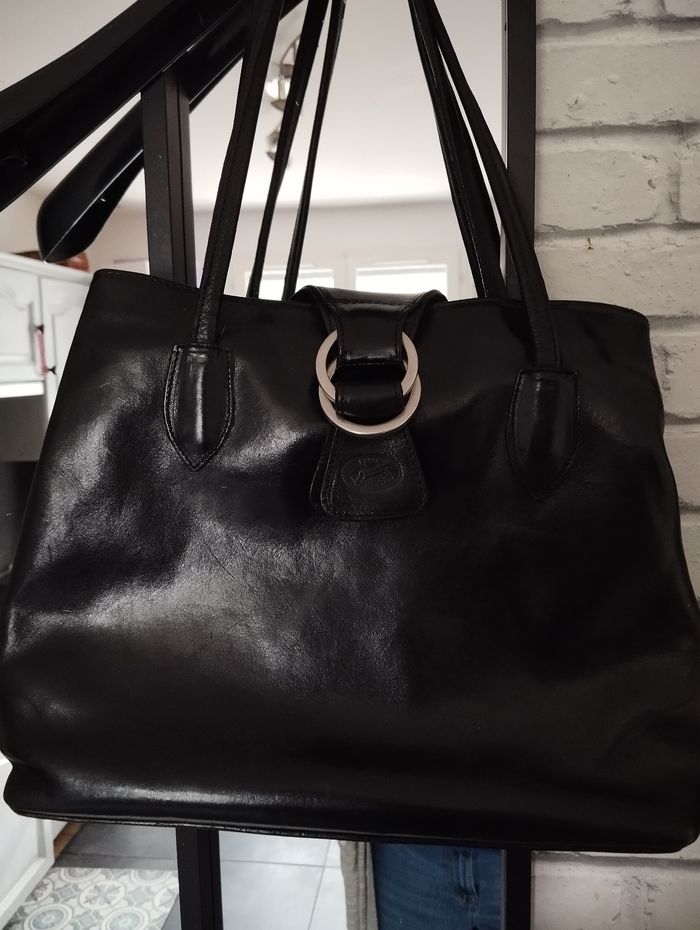 Sac à main et dos cuir noir - photo numéro 2