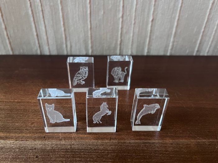 Décoration cubes en verre animaux - photo numéro 4