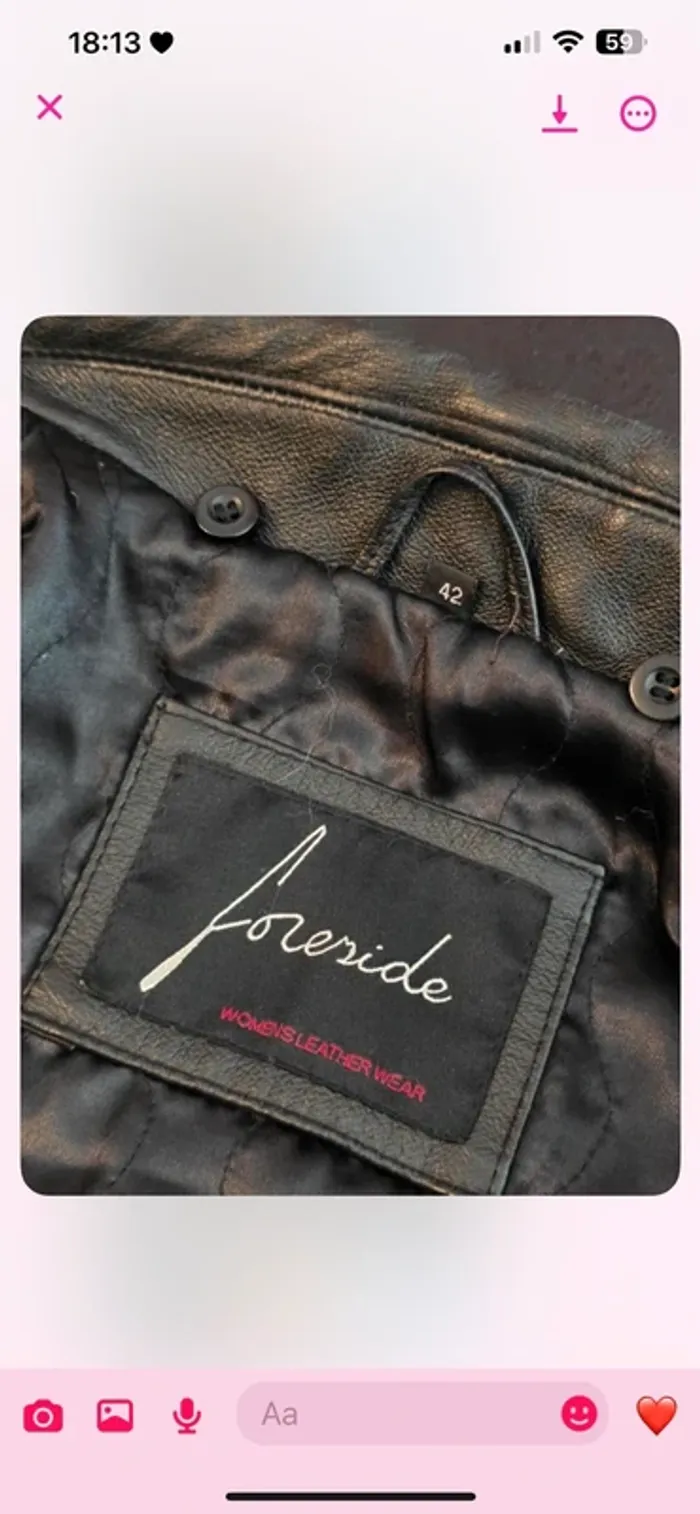 Veste en cuir véritable - photo numéro 5