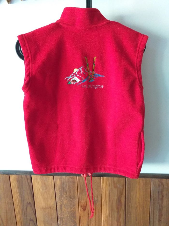 Gilet polaire sans manches rouge - photo numéro 2