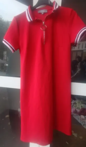 Robe polo rouge Aleph