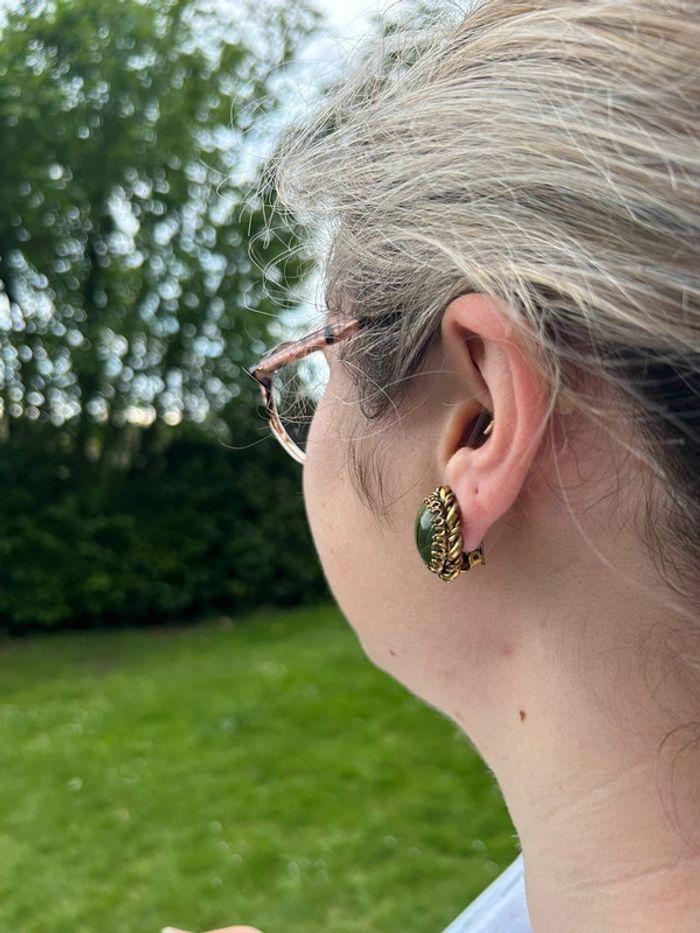 Boucles d’oreilles vertes - photo numéro 2