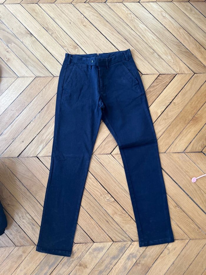 Pantalon coton Marine Paul Taylor