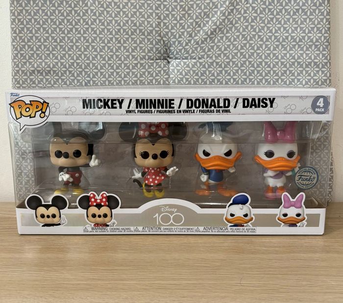 Coffret 4 Pop Figurines Disney "Mickey, Minnie, Donald et Daisy"