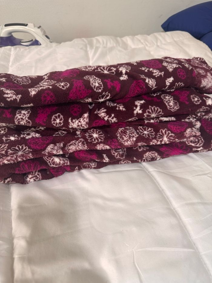 Plaid  Fleuri et violet  très doux , 200 × 230 cm - photo numéro 5