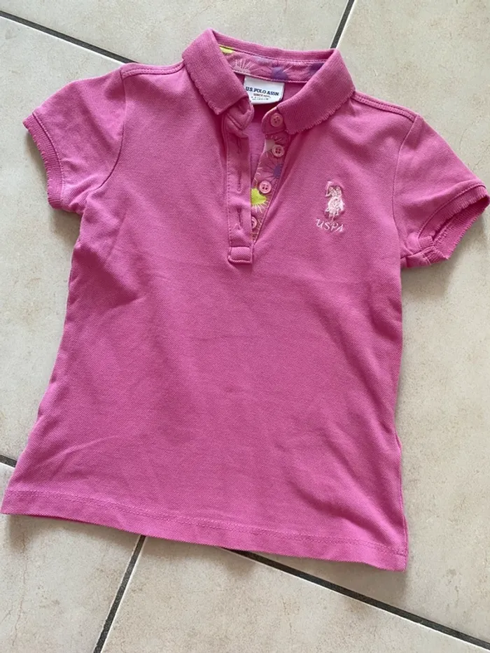 Polo manches courtes fille rose 98 / 104