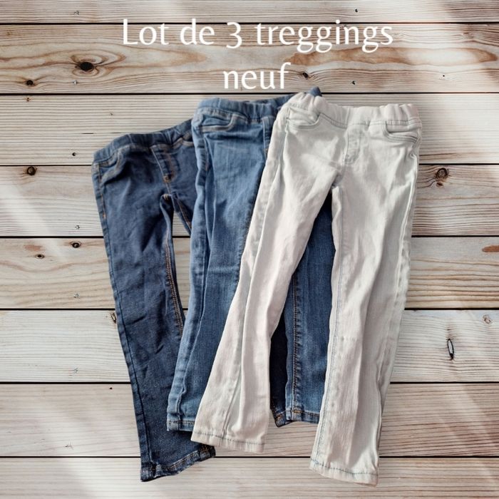 Lot de 3 treggings Vertbaudet neuf