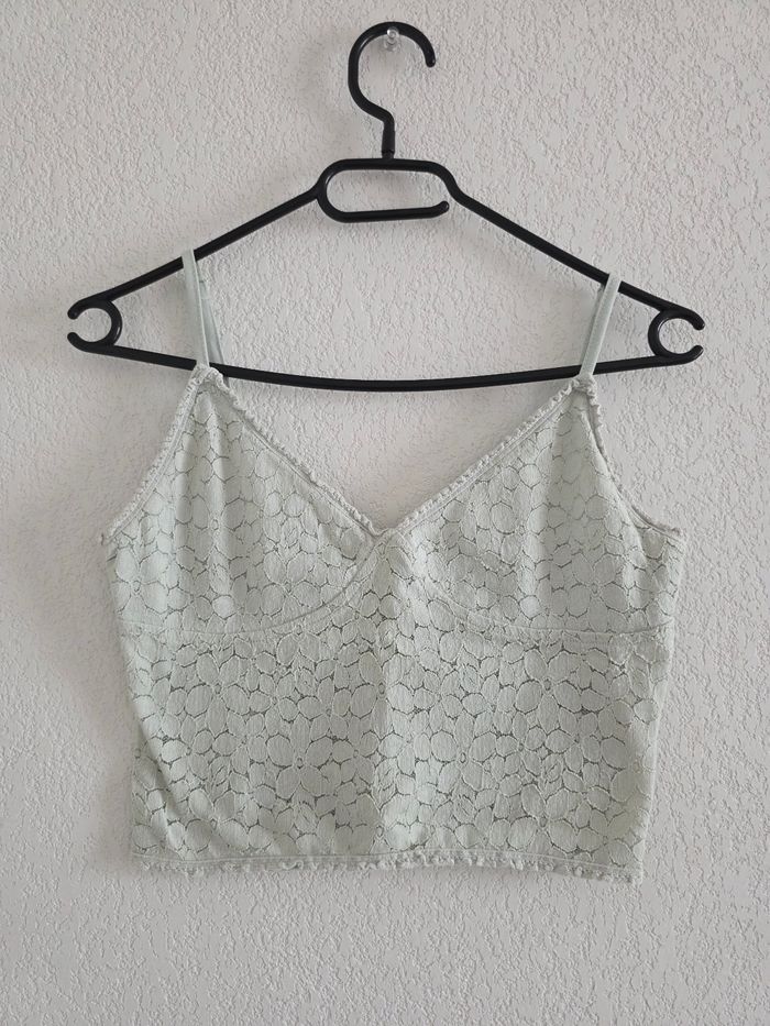 Crop top bleu clair/menthe Pimkie taille s